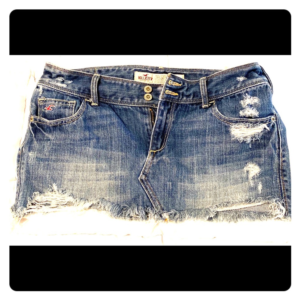 Hollister jean skirt